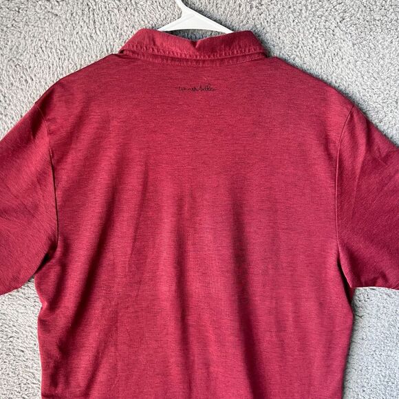 Travis‎ Mathew Shirt Mens Large Red Old Sandwich Polo Golf Performance - Picture 9 of 11